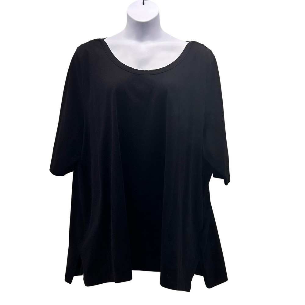 Ulla‎ Popken Tunic Top Black 5X Or 32